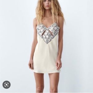 Zara satin effect mini dress